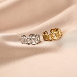chain ring zilver goud